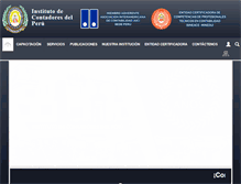 Tablet Screenshot of institutodecontadoresdelperu.org